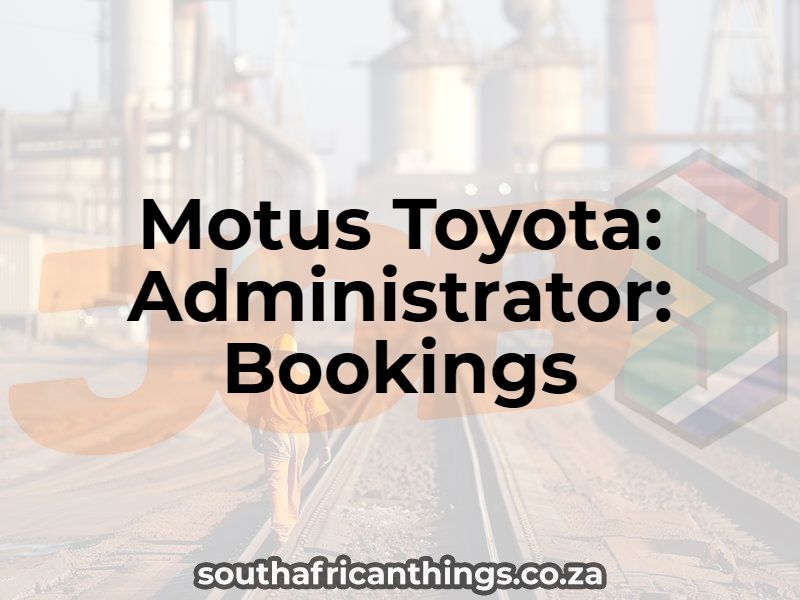 Motus Toyota: Administrator: Bookings