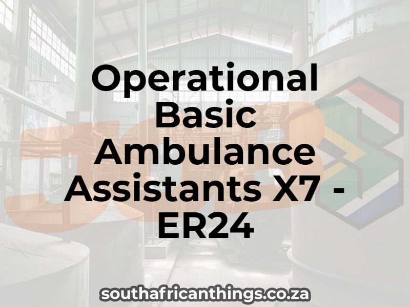 Operational Basic Ambulance Assistants X7 - ER24
