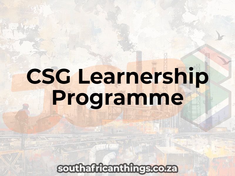 CSG Learnership Programme